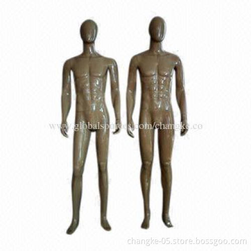 Male Mannequin, Coffee Color, Standing, Made of Fiberglass